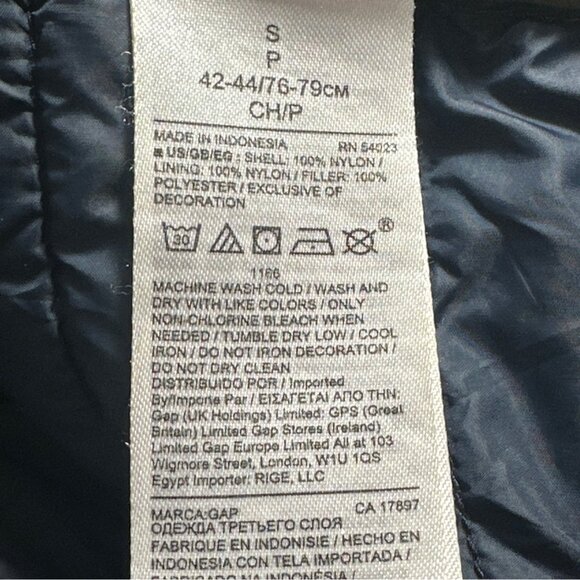 Gap Men's ColdControl Lightweight Puffer Nylon Black Grass Size Small Gorpcore - Picture 5 of 7